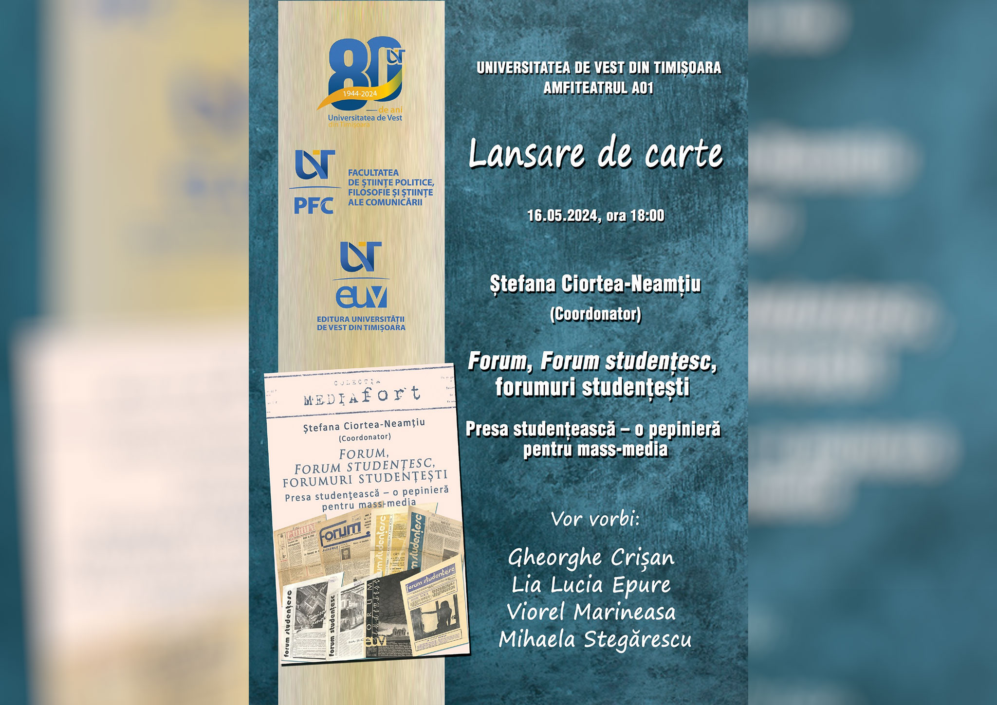 Despre presa studențească – lansare de carte la Timișoara